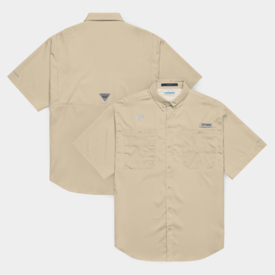 COLUMBIA MEN`S SHORT SLEEVE BUTTON SHIRT